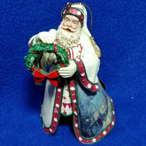 Thomas Kinkade Old World Santa Christmas Journey's End Santa Ornament Pre-Owned - Picture 2 of 10